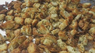 Homemade Italian Croutons  Episode 191 [upl. by Yumuk]