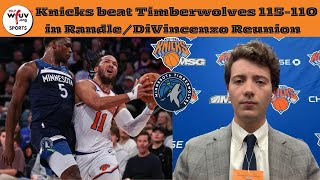 Knicks beat Timberwolves at MSG in RandleDiVincenzo preseason reunion [upl. by Tewell519]