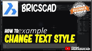 How To Change Text Style In BricsCAD [upl. by Ulysses]