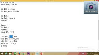 Lecture 14 Sum of series in loop MIPS Assembly language Machine Generated code [upl. by Willyt]
