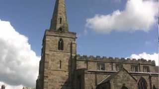 Church bells ringing at St Marys Crich Derbyshire England [upl. by Lubba14]