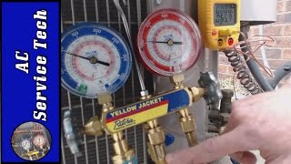 Charging Refrigerant Step by Step Procedure to Check a R410a Charge in an Outdoor AC unit [upl. by Einwahs]