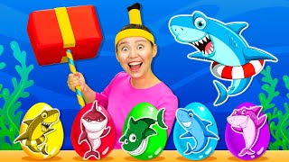 Surprised Eggs  Baby Shark Song  Babanana Shorts [upl. by Herrod]