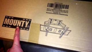 MOUNTY TV Wandhalterung MY153 schwenkbar neigbar MAX BELASTUNG 100 KG unboxing und Anleitung [upl. by Cnut]