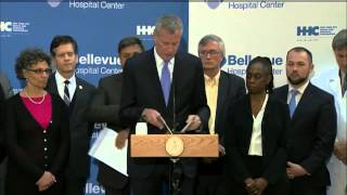 Press Briefing HHC Bellevue Hospital Sunday 102614 [upl. by Olimac]