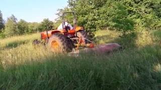 Modified Finish Mower Schouten ECONOM 275 12 Attached To A Kubota M9000 [upl. by Cruz]