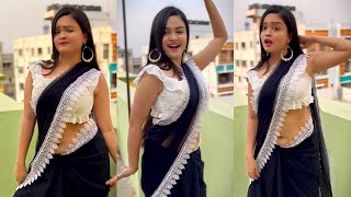 Saree fashion  Beautiful Sonu With black Color Saree I Sareelover  2024 [upl. by Tavy874]