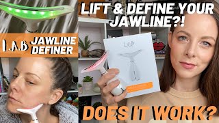 LAB JAWLINE DEFINER  Does this Neck Lifting amp Firming device work to improve jowls 3 week test [upl. by Aisanahta]