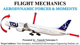 Aerodynamic forces and moments  Flight Mechanics  GATE Aerospace [upl. by Eentroc163]