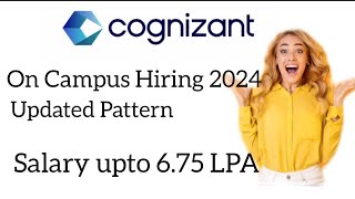 Cognizant Hiring Process 2024  Updated exam pattern  ON amp OFF Campus placement [upl. by Hudis615]