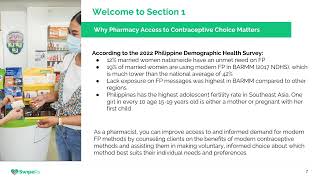 Digital Education to Improve Pharmacy Contributions to Contraceptive Choice in the Philippines [upl. by Enitsenrae420]