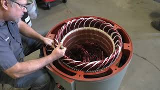 Winding and Assembly of 125 HP Electric Motor [upl. by Ahael]