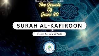 Surah Alkafiroon  Jewels of The Juzz 30  Ustaza Dr Nusrat Tariq [upl. by Sloan608]