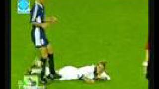 World Cup 1998 Argentina  England Beckham sent off [upl. by Robenia]