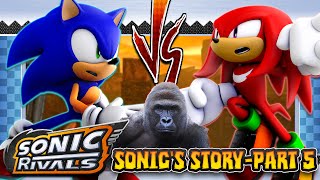 Sonic Rivals PSP  Sonics Story Part 5 Death Yard Zone RAGE [upl. by Oidgime]