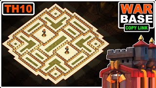 NEW COC TH10 War Base 2023  Clash of Clans [upl. by Asillim]