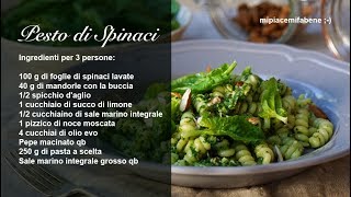 Pesto di Spinaci Spinach Pesto  Vegan Recipe [upl. by Etnor]