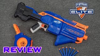 REVIEW Nerf Elite Infinus  Automated Magazine Loading [upl. by Yrffej]