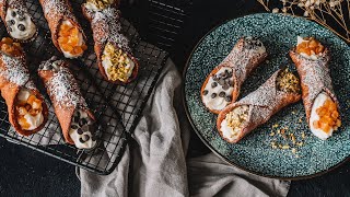 How to make Italian Cannoli  Sicilian Cannoli Recipe  ASMR Cooking [upl. by Hines]