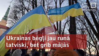 Ukrainas bēgļi jau runā latviski bet grib mājās [upl. by Anihsit]