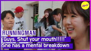 RUNNINGMAN “Guys Shut your mouth” She has a mental breakdown ENGSUB [upl. by Secnirp9]