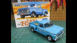 Moebius 125 1966 Ford F100 Flareside Scale Model Kit Build Review 1232 [upl. by Dierolf]