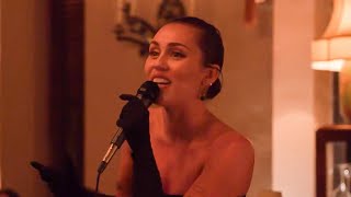 Miley Cyrus  Flowers Live Performance at the Chateau Marmont [upl. by Nirac723]