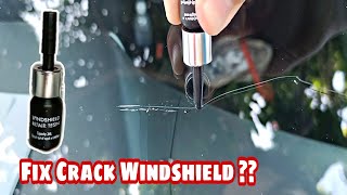 How To Fix Crack Windshield Car  It is work or Cap 🧢 Windshield Repair Resin [upl. by Howlan]