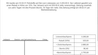 Buchung Beschaffung Skonto Skontobuchung Zahlung Einkaufsbuchung FOS  BOS [upl. by Ephrayim]