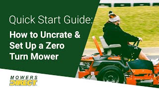 How to Uncrate and Set Up a ZeroTurn Mower [upl. by Dleifxam]