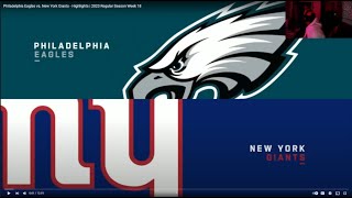 Unbelievable Eagles Vs Giants Reaction You Wont Believe What Happens subscribe comment like [upl. by Ariajaj]