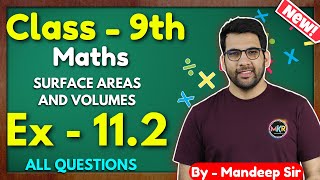 Class  9th Ex  112 Q1 to Q9 Surface Areas and Volumes Class 9 Math New NCERT CBSE GREENBoard [upl. by Ltihcox]