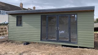 Garden Room Construction  7x3m SIP Panel and James Hardie Cladding [upl. by Ruyam]