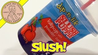 Slush Puppie dipnlik Lollipop with Powder Candy [upl. by Htelimay]