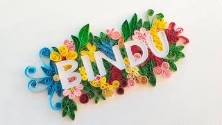 Quilling typography tutorial  how to make quilling name  Quilling art for beginners diy [upl. by Eelyak985]