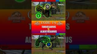 TARBOSAURUS VS ALBERTOSAURUS  JURASSIC WORLD THE GAME [upl. by Nylsej]