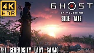 Ghost of Tsushima Side Tale Walkthrough  Lethal No Damage  The Generosity Lady Sanjo [upl. by Rafa]