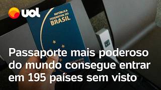 Passaporte mais poderoso do mundo consegue entrar em 195 países sem visto Brasil está em 17º lugar [upl. by Reivaz]