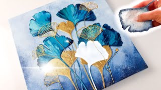 MUST WATCH Ginkgo Leaf CRAZY Techniques  Gold Leaf  AB Creative Tutorial [upl. by Alithia912]