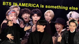 SUB Koreans React To Bts In America is something else [upl. by Durarte420]