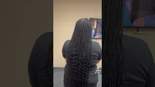 Micro box braids with human hair [upl. by Ynalem479]