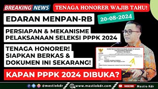 Edaran MenpanRB  Kabar Terbaru Untuk Tenaga Honorer Di Seleksi PPPK 2024 [upl. by Refitsirhc608]