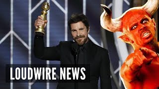 Christian Bale Thanks Satan After Winning Golden Globe [upl. by Hong858]