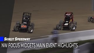 Skagit Speedway NW Focus Midgets AMain  September 27 2024 [upl. by Ahseya]