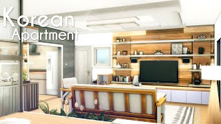 Aesthetic Korean Apartment 🇰🇷 🏙️  The Sims 4  Speed Build  No CC  Download Links [upl. by Atinaw]