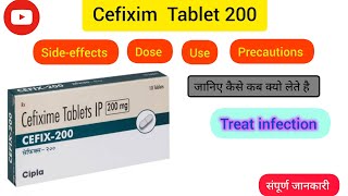 Cefixim Tablet IP 200mg Use in Hindi Cefixim tablet side effects Price Dose cefixime antibiotics [upl. by Tterrab853]