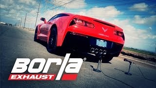 2014 C7 Corvette Exhaust System Sounds Borla Exhaust [upl. by Alyar]