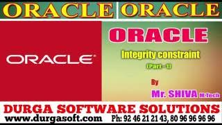 Oracle  Integrity constraint Part 1 by Siva [upl. by Harned]