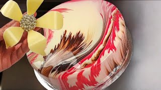 2 Ingredient Mirror Glaze Cake [upl. by Nauqel]