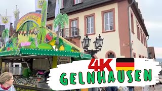 Gelnhausen 🇩🇪 4K Barbarossamarkt Walking Deutschland [upl. by Enajyram]